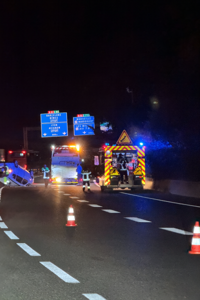 accident grave avec délit de fuite sur A8